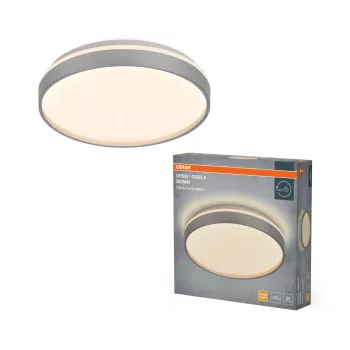   OSRAM Orbis Gisela kerek LED mennyezeti lámpa, beltéri, ezüst, 1450 lm, 24 W, 3000 K, fém, IP20, átmérő: 385 mm ( 4099854618284 )