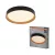 OSRAM Orbis Larios kerek LED mennyezeti lámpa, beltéri, fekete, fa dekor, 2000 lm, 36 W, 3000 K, fém, IP20, átmérő: 490 mm, kattintásos dimmelhető ( 4099854618345 )
