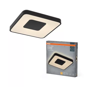   OSRAM Orbis Piana kerek LED mennyezeti lámpa, beltéri, fekete, 2000 lm, 36 W, 3000 K, fém, IP20, magasság: 485 mm, kattintásos dimmelhető ( 4099854625329 )