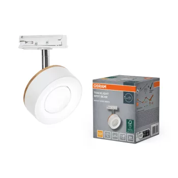   OSRAM Tracklight sínrendszerhez Beam LED spot lámpa, beltéri, fehér, 300 lm, 4,8 W, 3000 K, (PC), fa és fém, IP20, hossz: 132 mm ( 4099854631221 )