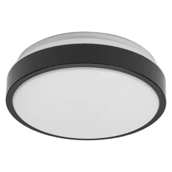 OSRAM Essentials Orbis beltéri mennyezeti lámpa, E27 foglalat, IP20, fekete, átmérő 280mm