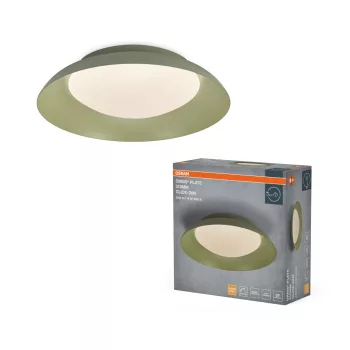   OSRAM Orbis tányér LED mennyezeti lámpa, beltéri, zöld, 1200 lm, 19 W, 3000 K, acél, IP20, átmérő: 310 mm, kattintásos dimmelhető ( 4099854640148 )