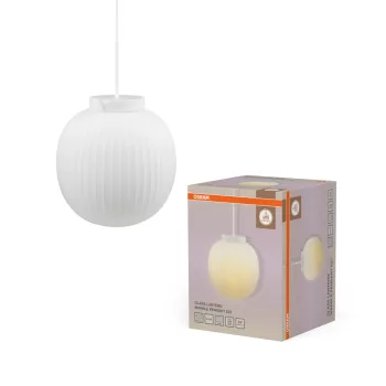   OSRAM Dekor üveglampion márvány függő lámpa, beltéri, fehér, E27, márvány és acél, IP20, átmérő: 310 mm, hossz: 1500 mm ( 4099854657467 )