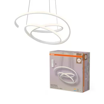   OSRAM Dekor Csomó LED függő lámpa, beltéri, fehér, 3500 lm, 50 W, 2700–6000 K, alumínium és acél, IP20, átmérő: 500 mm, hossz: 2300 mm, dimmelhető ( 4099854659140 )