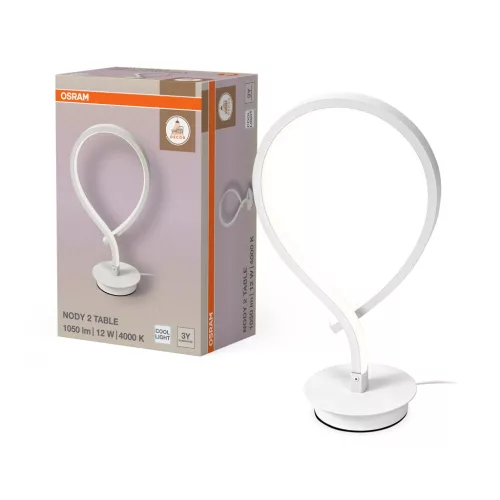 OSRAM Dekor Csomó LED asztali lámpa, beltéri, fehér, 700 lm, 12 W, 4000 K, alumínium és acél, IP20, magasság: 335 mm ( 4099854659188 )
