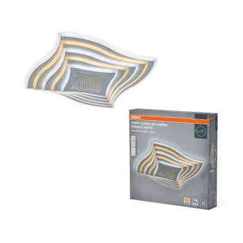   OSRAM Orbis Waves kerek LED mennyezeti lámpa, beltéri, fehér, 3600 lm, 43 W, 2600–6000 K, acél, IP20, magasság: 480 mm, távirányítóval dimmelhető ( 4099854659294 )