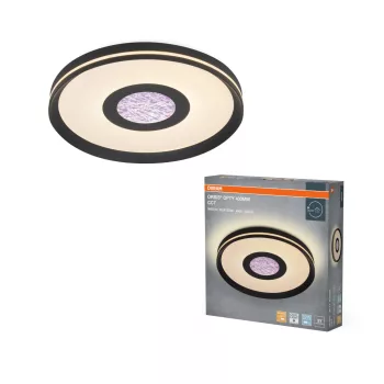   OSRAM Orbis Opty kerek LED mennyezeti lámpa, beltéri, fehér, 1500 lm, 50 W, 2700 K / 4000 K / 6000 K, alumínium és acél, IP20, átmérő: 400 mm ( 4099854659355 )