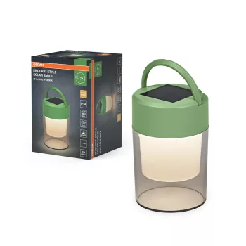 OSRAM Endura Solar Table napelemes asztali lámpa zöld, 0,42W 20lm 3000K, IP44, dimmelhető, 10 óra