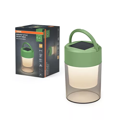 OSRAM Endura Solar Table napelemes asztali lámpa zöld, 0,42W 20lm 3000K, IP44, dimmelhető, 10 óra