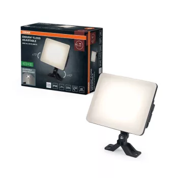 OSRAM ENDURA kültéri LED reflektor, 30W, 4000K természetes fehér, 2550lm, IP65, fekete