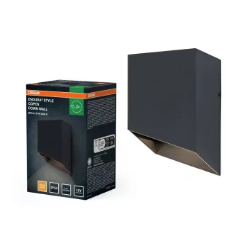 OSRAM Endura Style Copen Down fali sötétszürke, 5W 320lm 3000K, IP54, alumínium üveg, 50000 óra