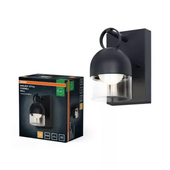 OSRAM Endura Style Cowbell IP65 fali sötétszürke, 6W 450lm 3000K, alumínium üveg, kültéri