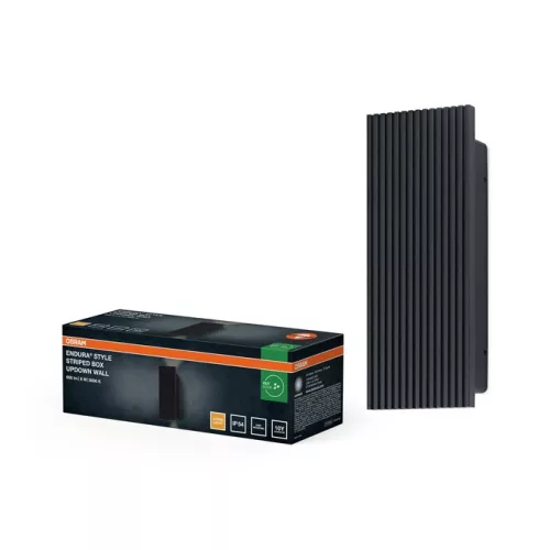 OSRAM Endura Style Striped Box fali lámpa up/down, sötétszürke, 12W 450lm 3000K, IP54, alumínium