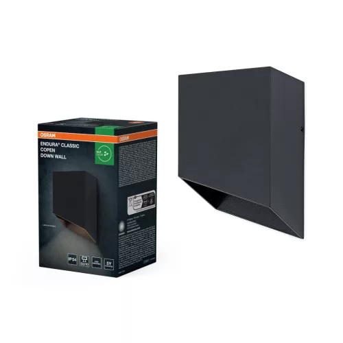 OSRAM ENDURA® Copen lefelé világító oldalfali lámpa, kültéri, sötétszürke, GU10, rozsdamentes acél, IP54, hossz: 135 mm ( 4099854709586 )