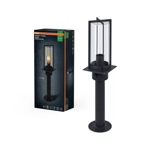 OSRAM Endura Classic Hagen 50cm Sensor sötétszürke, E27, IP44, PIR 120° 6-8m, oszlopos