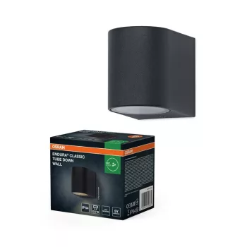 OSRAM Endura Classic Tube Down fali lámpa, GU10 sötétszürke, IP54 kültéri, szénszálas nejlon
