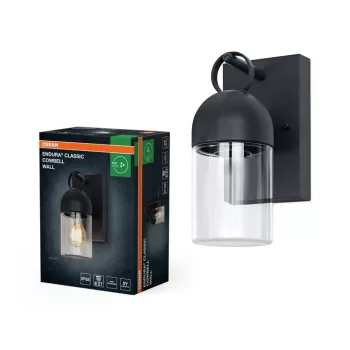 OSRAM Endura Classic Cowbell IP65 fali sötétszürke, E27 foglalat, alumínium üveg, kültéri
