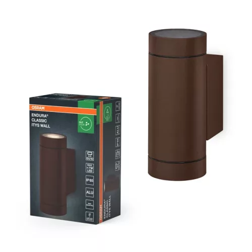 OSRAM Endura Classic Lantern fali lámpa, rozsdabarna, E27 foglalat, IP65 kültéri, alumínium üveg