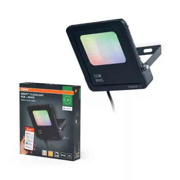   OSRAM SMART+ MATTER kültéri LED reflektor RGBW, kültéri, sötétszürke, 4000 lm, 50 W, 3000 K, alumínium, IP65, hossz: 238 mm, dimmelhető ( 4099854739828 )