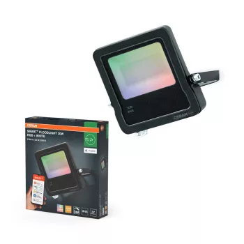  OSRAM SMART+ MATTER kültéri LED reflektor RGBW, kültéri, sötétszürke, 2400 lm, 30 W, 3000 K, alumínium, IP65, hossz: 211 mm, dimmelhető ( 4099854739842 )