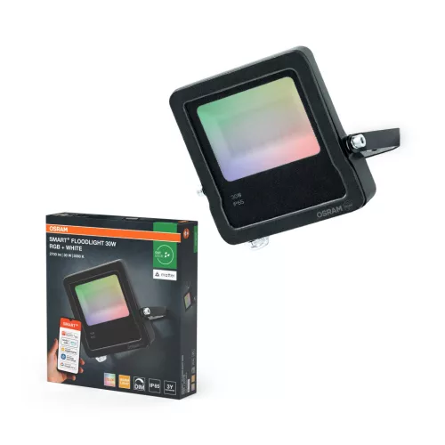 OSRAM SMART+ MATTER kültéri LED reflektor RGBW, kültéri, sötétszürke, 2400 lm, 30 W, 3000 K, alumínium, IP65, hossz: 211 mm, dimmelhető ( 4099854739842 )