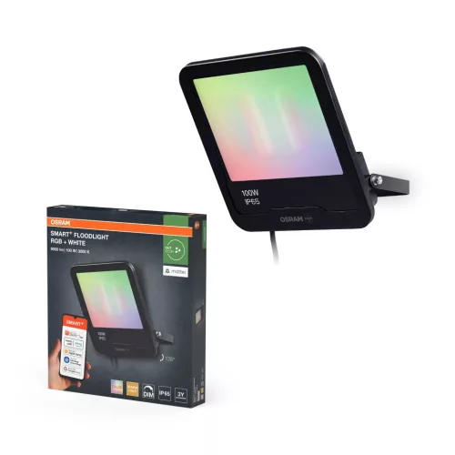 OSRAM SMART+ MATTER kültéri LED reflektor RGBW, kültéri, sötétszürke, 8000 lm, 100 W, 3000 K, alumínium, IP65, hossz: 287 mm, dimmelhető ( 4099854739866 )
