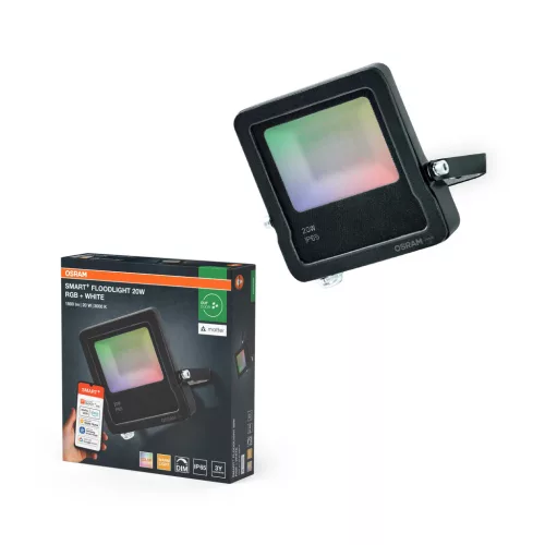 OSRAM SMART+ MATTER kültéri LED reflektor RGBW, kültéri, sötétszürke, 1600 lm, 20 W, 3000 K, alumínium, IP65, hossz: 153 mm, dimmelhető ( 4099854739880 )