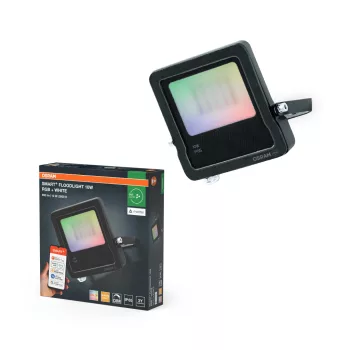   OSRAM SMART+ MATTER kültéri LED reflektor RGBW, kültéri, sötétszürke, 800 lm, 10 W, 3000 K, alumínium, IP65, hossz: 153 mm, dimmelhető ( 4099854739903 )