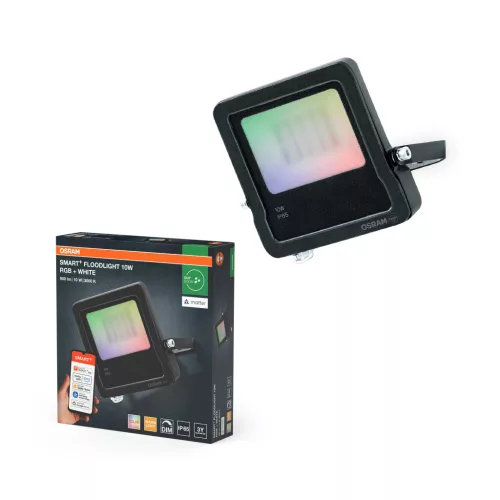 OSRAM SMART+ MATTER kültéri LED reflektor RGBW, kültéri, sötétszürke, 800 lm, 10 W, 3000 K, alumínium, IP65, hossz: 153 mm, dimmelhető ( 4099854739903 )