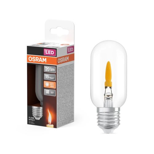OSRAM Star LED rúd izzó, cső forma, üveg búra, E27 foglalat, 1W, 20lm, 1800K extra meleg fehér