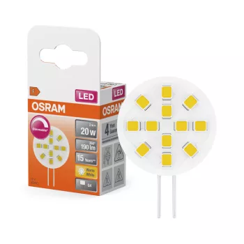   OSRAM dimmelhető LED fényforrás (izzó), kapszula forma, G4 foglalat, 2W, 190lm, 2700K meleg fehér ( 4099854762666 )