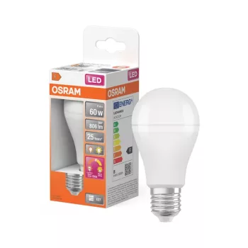 OSRAM Superstar+ LED izzó, körte forma, matt, E27 foglalat, 8W, 2700K, 806lm, meleg fehér