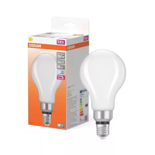 OSRAM Superstar dimmelhető LED izzó, körte forma, matt, E27 foglalat, 24W, 4000K, 3452lm