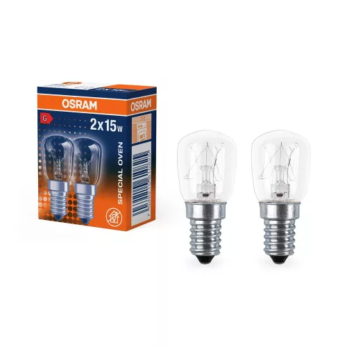 OSRAM OVEN sütőizzó, cső forma, átlátszó üveg búra, E14 foglalat, 15W, 2700K, 85lm