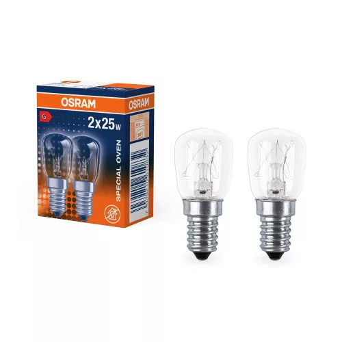 OSRAM OVEN sütőizzó, cső forma, átlátszó üveg búra, E14 foglalat, 25W, 2700K, 140lm, meleg fehér