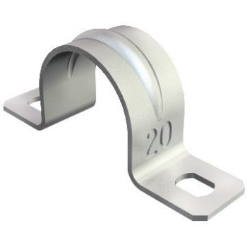   Obo Bettermann 1018086 - 605 8 G - Rögzítőbilincs két rögzítő füllel 8mm galvanikusan horganyzott, DIN EN 12329