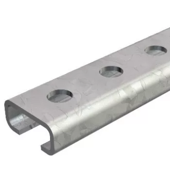   Obo Bettermann 1109529 - CL2712P2000FT - Profilsín perforált, nútszélesség 12 mm 2000x27x12,5 merítetten tűzihorganyzott, DIN EN ISO 1461