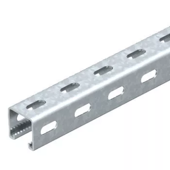   Obo Bettermann 1122500 - MS4141PP0300FT - Profilsín oldalfal-perforálással 300x41x41 merítetten tűzihorganyzott, DIN EN ISO 1461