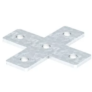   Obo Bettermann 1124737 - GMS 5 VP X V4A - Összekötő lemez X-alak 150x150x40x4