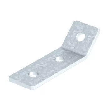   Obo Bettermann 1124747 - GMS 3 VW 45 V4A - Összekötő sarokelem 45°, 3 lyukkal 103x50x40x4