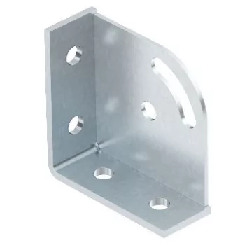   Obo Bettermann 1124792 - GMS 6 KD FT - Csomóponti háromszög 90°, 6 furattal 104x104x43x5 merítetten tűzihorganyzott, DIN EN ISO 1461