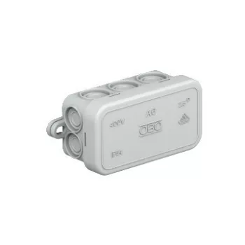 OBO Bettermann A 6 világosszürke leágazódoboz 80x43x36 mm IP55 halogénmentes polietilén