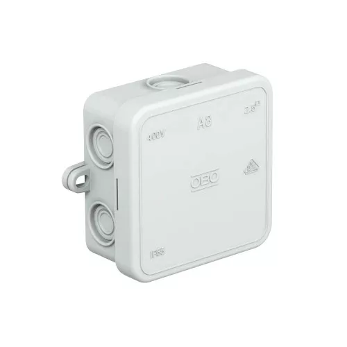 OBO Bettermann A 11 HF RO piros leágazódoboz 85x85x40 mm IP55 halogénmentes polietilén