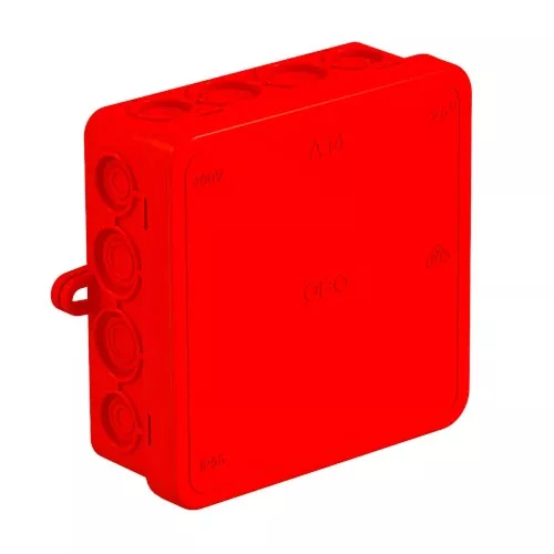 OBO Bettermann A 14 HF RO piros leágazódoboz 100x100x40 mm IP55 halogénmentes polietilén
