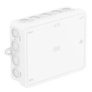 OBO Bettermann A 18 HF RW hófehér leágazódoboz 125x100x40 mm IP55 halogénmentes polietilén