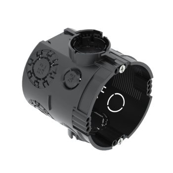   Obo Bettermann 2003703 UG 66-GS szerelvény- /kötődoboz csavarral vakolat alatti O60mm, H66mm   fekete