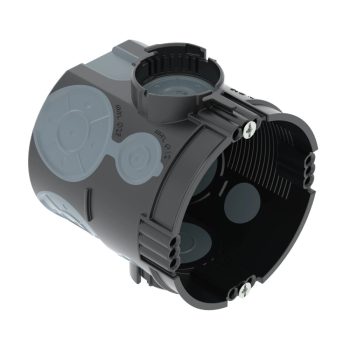   Obo Bettermann 2003709 UG 66-GS-L szerelvény/kötődoboz huzatmentes csavarral, vakolat alatti O60mm, H66mm   fekete / kékesszürke