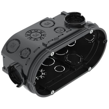   Obo Bettermann 2003720 UG 66-DV szerelvénydoboz kettes vakolat alatti 2x O60xH66mm   fekete