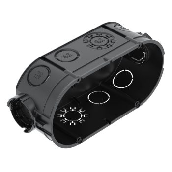   Obo Bettermann 2003722 UG 46-DV szerelvénydoboz kettes vakolat alatti 2x O60xH46mm   fekete / kékesszürke