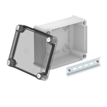   Obo Bettermann 2007774 - T 160 OE HD TR - Leágazódoboz magasított átlátszó fedéllel 190x150x94 világosszürke